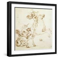 St. George and the Dragon-Raphael-Framed Giclee Print