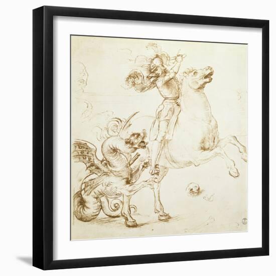 St. George and the Dragon-Raphael-Framed Giclee Print