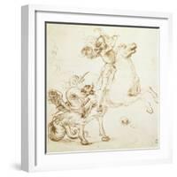 St. George and the Dragon-Raphael-Framed Giclee Print