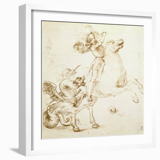 St. George and the Dragon-Raphael-Framed Giclee Print