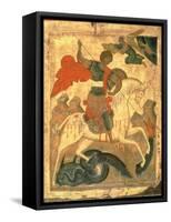 St. George and the Dragon-null-Framed Stretched Canvas