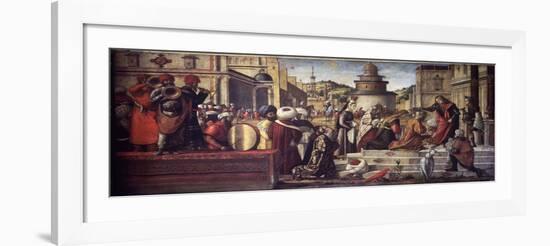 St. George Baptizes King Aio and Queen Silene-Vittore Carpaccio-Framed Giclee Print