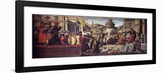 St. George Baptizes King Aio and Queen Silene-Vittore Carpaccio-Framed Giclee Print