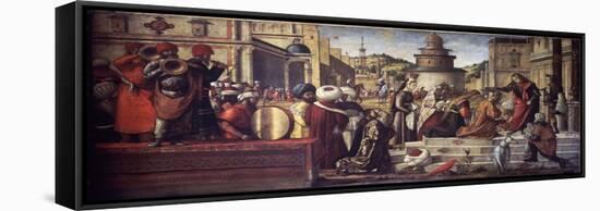 St. George Baptizes King Aio and Queen Silene-Vittore Carpaccio-Framed Stretched Canvas