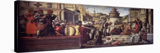 St. George Baptizes King Aio and Queen Silene-Vittore Carpaccio-Stretched Canvas