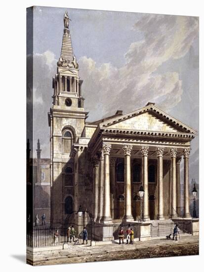 St George, Bloomsbury, Holborn, London, 1811-George Shepherd-Stretched Canvas