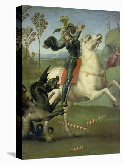 St. George Fighting the Dragon, C. 1505-Raffael-Stretched Canvas