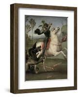 St. George Fighting the Dragon-Raphael-Framed Giclee Print