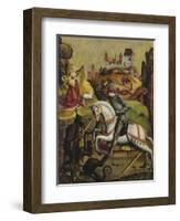 St. George Fighting the Dragon-Hans Mayr von Landshut-Framed Giclee Print