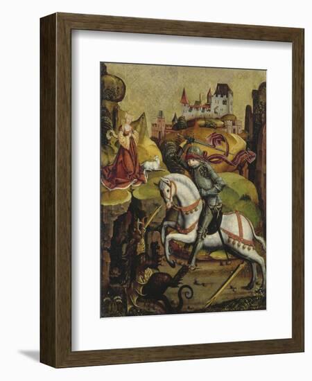 St. George Fighting the Dragon-Hans Mayr von Landshut-Framed Giclee Print