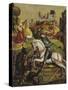 St. George Fighting the Dragon-Hans Mayr von Landshut-Stretched Canvas