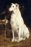 A Borzoi by a Chair-St. George Hare-Mounted Premium Giclee Print
