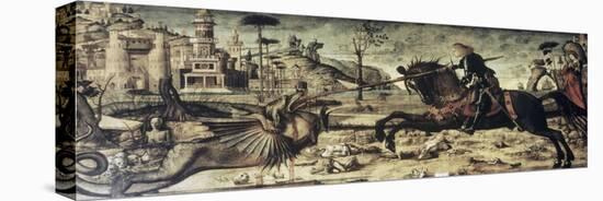 St. George Killing the Dragon-Vittore Carpaccio-Stretched Canvas
