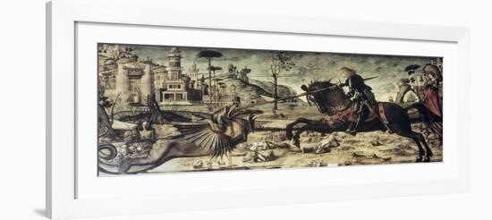St. George Killing the Dragon-Vittore Carpaccio-Framed Giclee Print