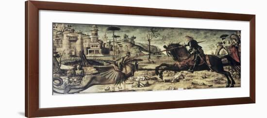 St. George Killing the Dragon-Vittore Carpaccio-Framed Giclee Print