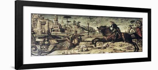 St. George Killing the Dragon-Vittore Carpaccio-Framed Giclee Print