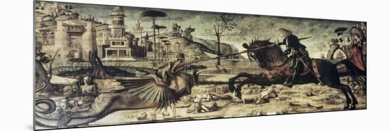 St. George Killing the Dragon-Vittore Carpaccio-Mounted Giclee Print