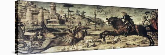 St. George Killing the Dragon-Vittore Carpaccio-Stretched Canvas