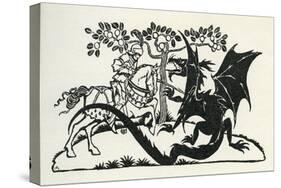 St George of Merrie England-Arthur Rackham-Stretched Canvas
