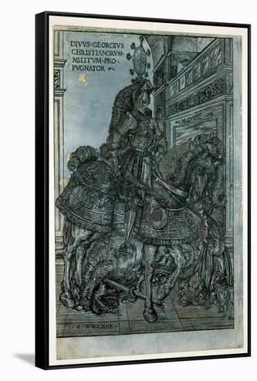 St George on Horseback, 1508-Hans Burgkmair-Framed Stretched Canvas