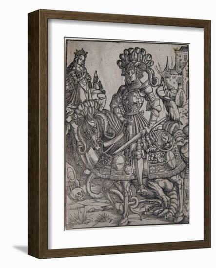 St. George on Horseback, C.1510-Hans Burgkmair-Framed Giclee Print