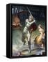 St. George Resucing a Handcuffed Maiden Threatened by a Dragon-Halle-Framed Stretched Canvas