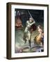 St. George Resucing a Handcuffed Maiden Threatened by a Dragon-Halle-Framed Giclee Print