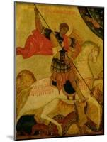 St. George, Russian Icon, 15th Century-null-Mounted Giclee Print