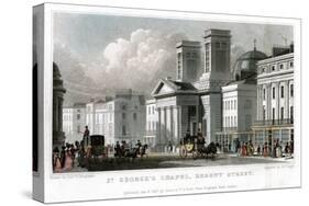 St George's Chapel, Regent Street, Westminster, London, 1827-J Tingle-Stretched Canvas