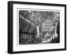 St George's Chapel, Windsor, Showing Royal Gallery and Altar-null-Framed Giclee Print