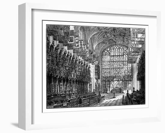 St George's Chapel, Windsor, Showing Royal Gallery and Altar-null-Framed Giclee Print