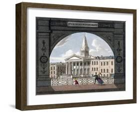 St George's Church, Bloomsbury, Holborn, London, C1800-null-Framed Giclee Print