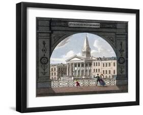 St George's Church, Bloomsbury, Holborn, London, C1800-null-Framed Giclee Print