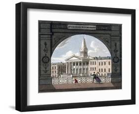 St George's Church, Bloomsbury, Holborn, London, C1800-null-Framed Giclee Print