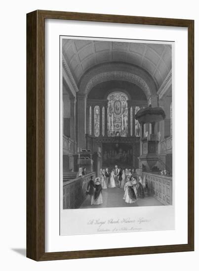 'St. George's Church, Hanover Square. Celebration of a Noble Marriage', c1841-Henry Melville-Framed Giclee Print