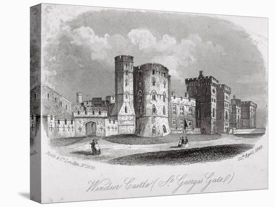 St George's Gate, Windsor Castle, Berkshire, 1860-null-Stretched Canvas