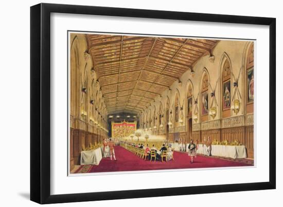 St George's Hall, Windsor Castle, 1838-James Baker Pyne-Framed Giclee Print