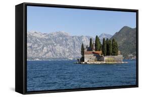 St. George's Island, Bay of Kotor, UNESCO World Heritage Site, Montenegro, Europe-Charlie Harding-Framed Stretched Canvas