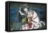 St George Slaying Dragon-null-Framed Stretched Canvas