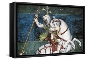 St George Slaying Dragon-null-Framed Stretched Canvas