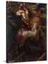 St George Slaying the Dragon, 1908-John Byam Shaw-Stretched Canvas