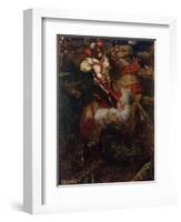 St George Slaying the Dragon, 1908-John Byam Shaw-Framed Giclee Print