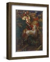 St. George Slaying the Dragon, 1908-John Byam Shaw-Framed Giclee Print