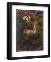 St. George Slaying the Dragon, 1908-John Byam Shaw-Framed Giclee Print