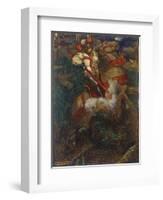 St. George Slaying the Dragon, 1908-John Byam Shaw-Framed Giclee Print