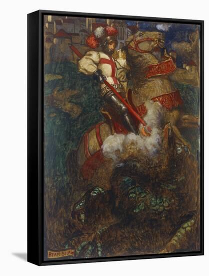 St. George Slaying the Dragon, 1908-John Byam Shaw-Framed Stretched Canvas