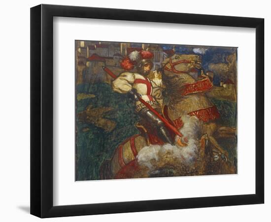 St. George Slaying the Dragon, 1908-John Byam Liston Shaw-Framed Giclee Print