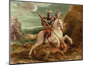 St. George Slaying The Dragon-Hans von Aachen-Mounted Premium Giclee Print