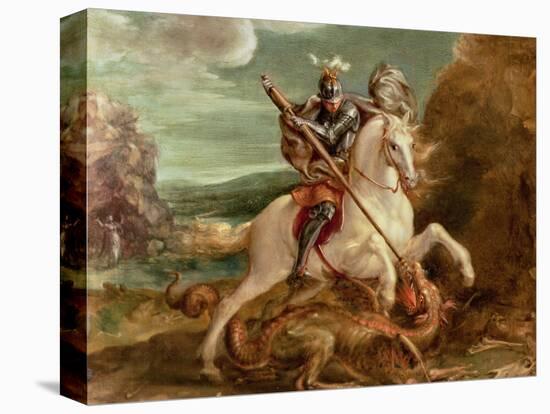 St. George Slaying the Dragon-Hans von Aachen-Stretched Canvas