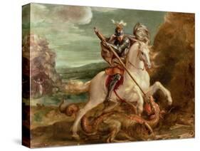 St. George Slaying the Dragon-Hans von Aachen-Stretched Canvas